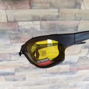Night Driving Boston Yellow Motorcycle Glasses Men Dust and Wind Padding Amber